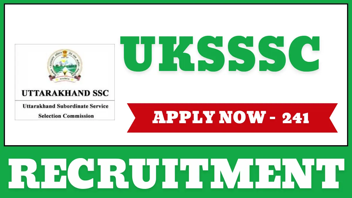 UKSSSC Recruitment 2025