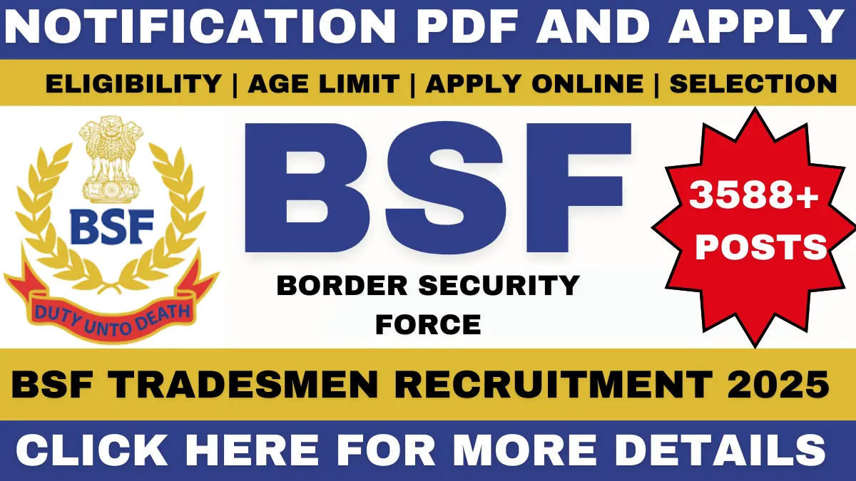 BSF Constable Tradesmen Recruitment 2025